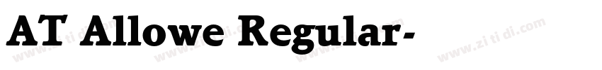 AT Allowe Regular字体转换